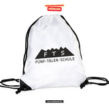 CT Gymbag - weiß - 5-Täler-Schule - Logo schwarz