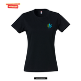 Clique BASIC T - Damen - schwarz - beidseitig bedruckt - bunt - Gebrüder-Montgolfier-Gymnasium Berlin