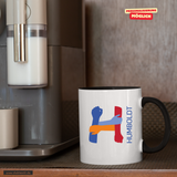 CT Tasse - schwarz - Humboldtschule Leipzig - Logo bunt