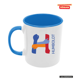 CT Tasse - blau - Humboldtschule Leipzig - Logo bunt