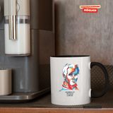 CT Tasse - schwarz - Humboldtschule Leipzig - Illustration bunt