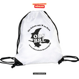CT Gymbag - weiß - Oberschule Braunlage - Logo Schatten schwarz