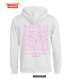 BASIC Hoody - Kinder - weiß - Druck beidseitig - Marion Dönhoff Gymnasium - rosa