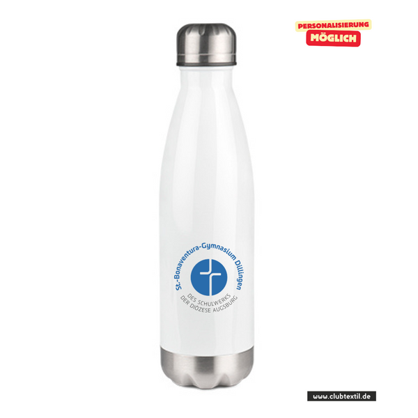 CT Thermoflasche - 500ml - weiß - St.-Bonaventura-Gymnasium - Logo