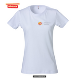 Clique BASIC T- Damen - weiß - Mittelschule Karlsfeld