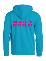 Clique BASIC Hoody- Kinder - türkis - Druck beidseitig - Gymnasium bei St. Stephan