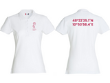 Clique BASIC Polo - Damen - weiß - Druck beidseitig - Gymnasium bei St. Stephan
