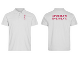 Clique BASIC Polo - Herren - weiß - Druck beidseitig - Gymnasium bei St. Stephan