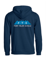 Clique BASIC Hoody - Kinder - dark navy - Druck beidseitig - 5-Täler-Schule - zweifarbig