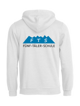 Clique BASIC Hoody - Unisex - weiß - Druck beidseitig  - 5-Täler-Schule