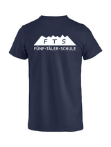 Clique BASIC-T - Kinder - dark navy - Druck beidseitig - 5-Täler-Schule
