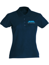 Clique BASIC Polo - Damen - dark navy - Druck beidseitig - 5-Täler-Schule - zweifarbig