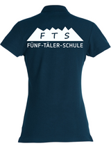 Clique BASIC Polo - Damen - dark navy - Druck beidseitig - 5-Täler-Schule