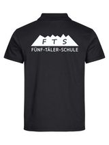 Clique BASIC Polo - Herren - schwarz - Druck beidseitig - 5-Täler-Schule