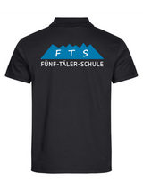 Clique BASIC Polo - Herren - schwarz - Druck beidseitig - 5-Täler-Schule - zweifarbig