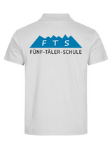 Clique BASIC Polo - Herren - weiß - Druck beidseitig - 5-Täler-Schule