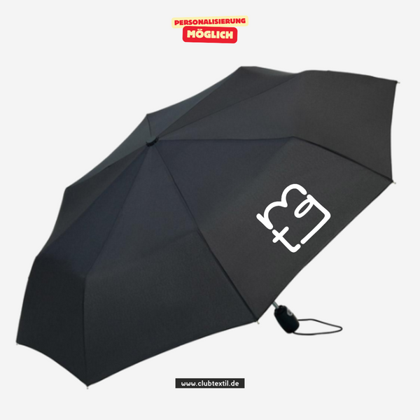 FARE Mini-Taschenschirm - schwarz - Maria-Theresia-Gymnasium - Logo