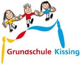 CT Edelstahl-Tasse mit Karabiner Trek - weiß - Grundschule Kissing - Logo farbig