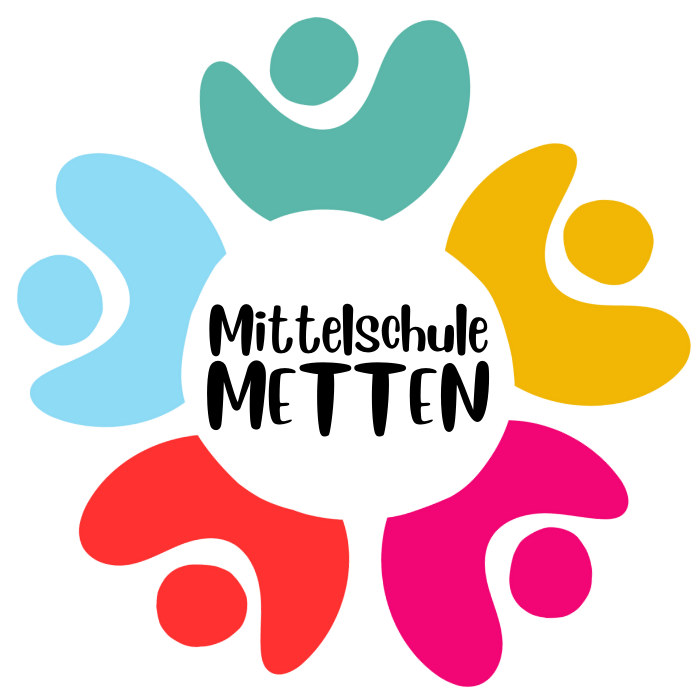 CT Thermoflasche - 500ml - weiß - Mittelschule Metten - Logo bunt