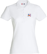 Clique BASIC  Polo - Damen -weiß - Humboldtschule Leipzig
