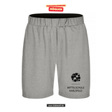 Clique BASIC Active Short - Kinder - grau meliert - Mittelschule Karlsfeld - Logo schwarz