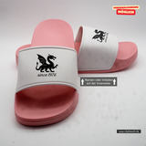 CT Badelatschen - rosa/weiß - Mannheim Feudenheim Gymnasium - Logo Drache