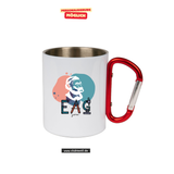 CT Edelstahl-Tasse mit Karabiner Trek - weiß - Ernst-Abbe-Gymnasium Jena