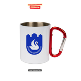 CT Edelstahl-Tasse mit Karabiner Trek - weiß - Grundschule an der Südlichen Auffahrtsallee