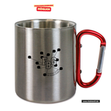 CT Edelstahl-Tasse mit Karabiner Trek - silber - Büchen Friedegart Belusa GS