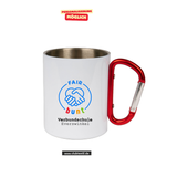 CT Edelstahl-Tasse mit Karabiner Trek - weiß - Verbundsschule Everswinkel