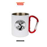 CT Edelstahl-Tasse mit Karabiner Trek - weiß - Rotbuchenschule München