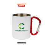CT Edelstahl-Tasse mit Karabiner Trek - weiß - Aspach Conrad-Weiser-Schule