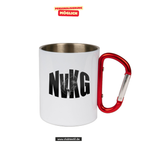 CT Edelstahl-Tasse mit Karabiner Trek - weiß - Nikolaus-von-Kues Gymnasium