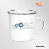 CT Emailletasse - weiß - Gottlieb-Daimler-Schule Ludwigsfelde