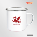CT Emailletasse - weiß - Mannheim Feudenheim Gymnasium - - Logo Drache