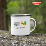CT Emailletasse - weiß - Johanniter-Schule Köln