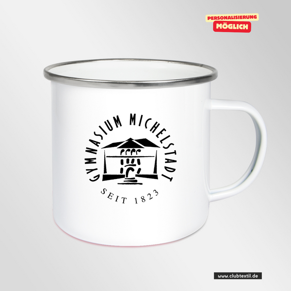 CT Emailletasse - weiß - Michelstadt Gymnasium