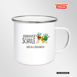 CT Emailletasse - weiß - Johanniter-Schule Köln