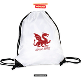 CT Gymbag - weiß - Mannheim Feudenheim Gymnasium - Logo Drache