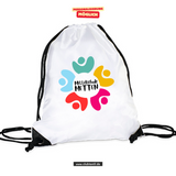 CT Gymbag - weiß - Mittelschule Metten - Logo bunt