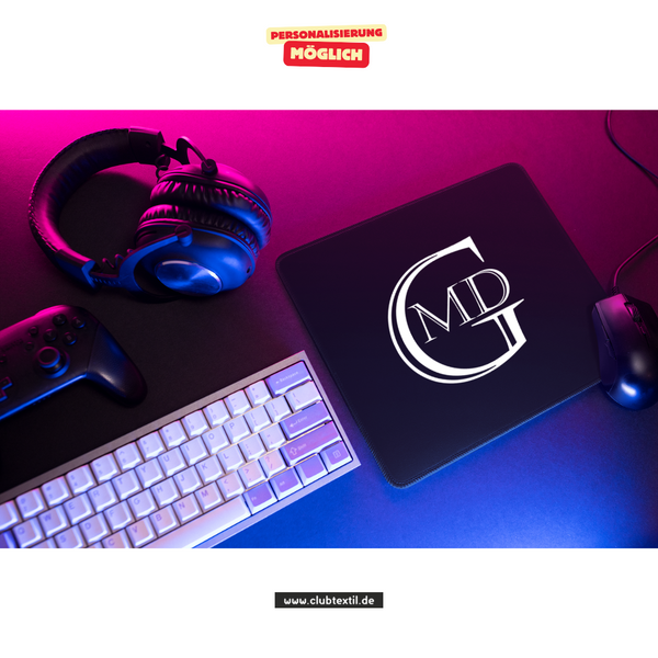 CT Mousepad - schwarz - Marion-Dönhoff-Gymnasium - Logo weiß