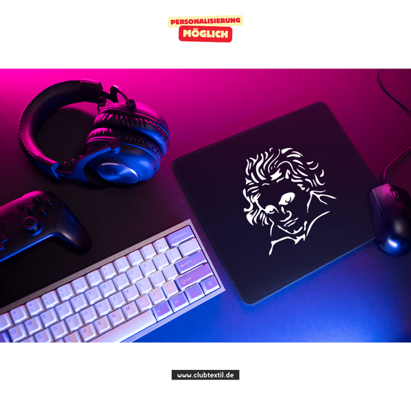 CT Mousepad - schwarz - Beethovenschule Offenbach - Logo