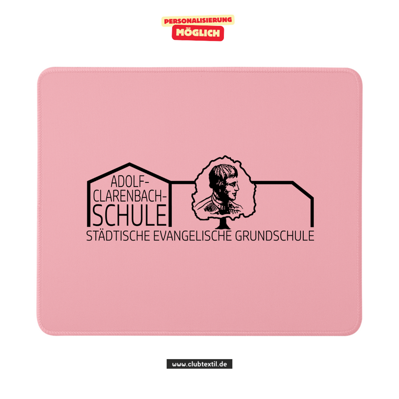 CT Mousepad - pink- Adolf-Clarenbach Schule Neuss - Logo