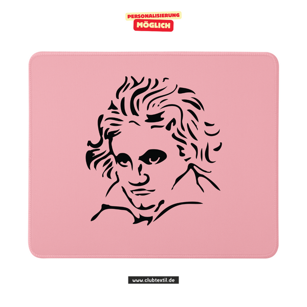 CT Mousepad - rosa - Beethovenschule Offenbach - Logo