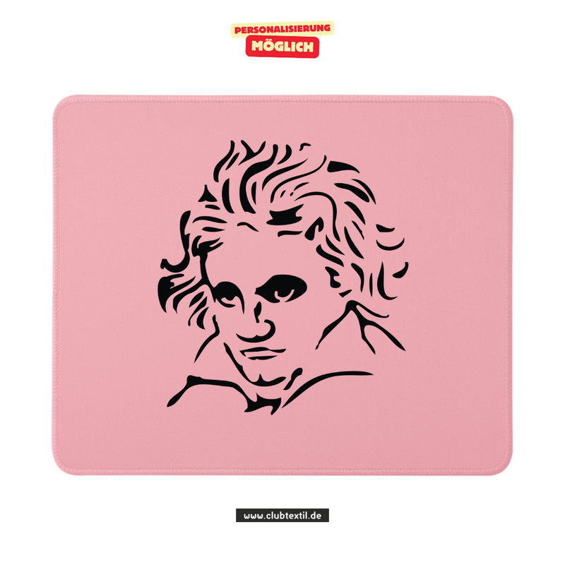 CT Mousepad - rosa - Beethovenschule Offenbach - Logo