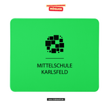 CT Mousepad - grün - Mittelschule Karlsfeld - Logo schwarz