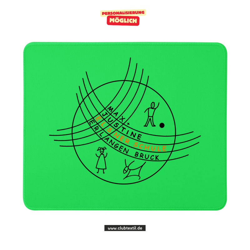 CT Mousepad - grün - Max-und-Justine-Elsner-Schule - Logo