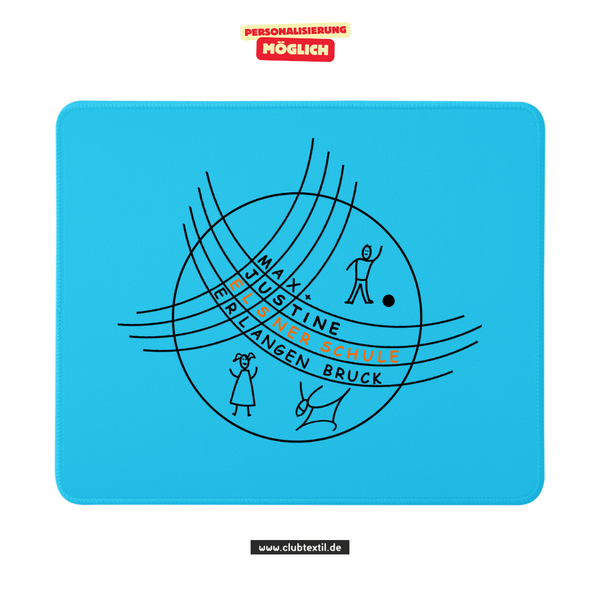 CT Mousepad - blau - Max-und-Justine-Elsner-Schule - Logo