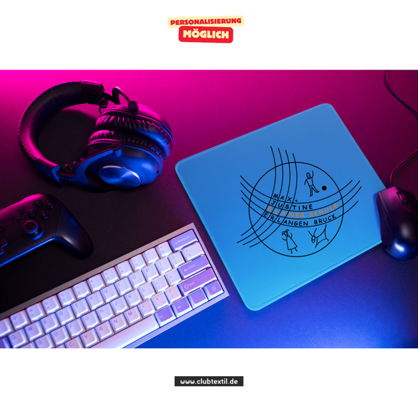 CT Mousepad - blau - Max-und-Justine-Elsner-Schule - Logo