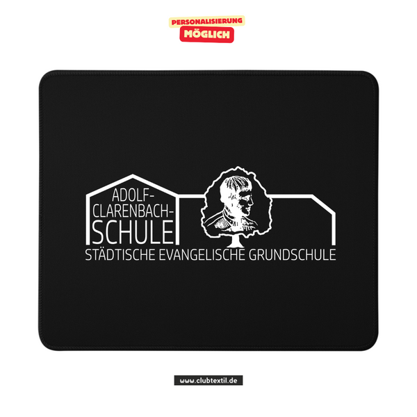 CT Mousepad - schwarz - Adolf-Clarenbach Schule Neuss - Logo
